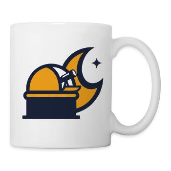 Sternwarte Mond Wappen Logo - Tasse - Weiß - Rechts