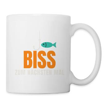 Biss zum nächsten Mal – Angler Spruch - Tasse - Weiß - Rechts