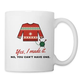 Ja, ich habe ihn zum nordischen Pullover gemacht - Tasse - Weiß - Rechts