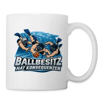 Unterwasser Ballbesitz Trio - Tasse - Weiß - Rechts