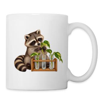 Waschbär vermehrt Pflanzen - Tasse - Weiß - Rechts