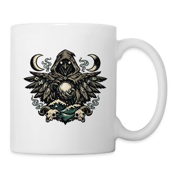 Mondschatten Rabenrunen-Orakel - Tasse - Weiß - Rechts