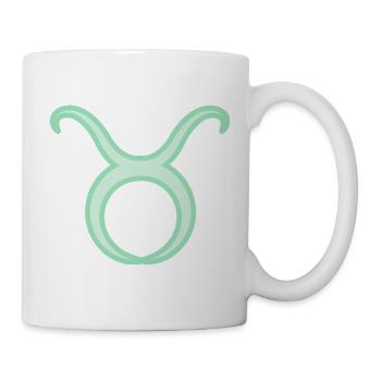 Tierkreiszeichen Stier Pastel Grün - Tasse - Weiß - Rechts