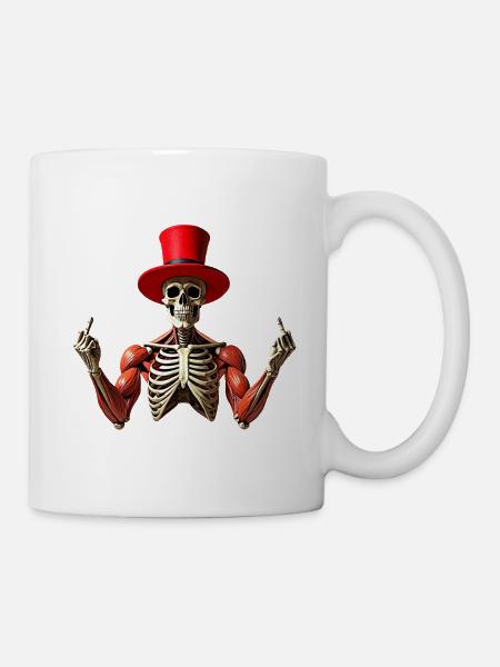 Skelett Halloween - Tasse - Weiß