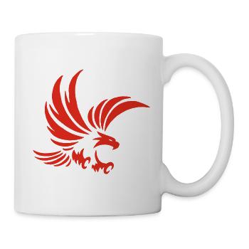 Roter Totemadler - Tasse - Weiß - Rechts