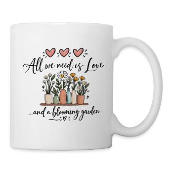 Gartenarbeit Cottage Garten Zimmerpflanze Pflanze Mama Kunst - Tasse - Weiß - Rechts