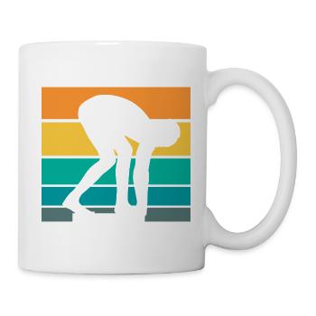 Schwimmsport Schwimmer Spruch Geschenk - Tasse - Weiß - Rechts