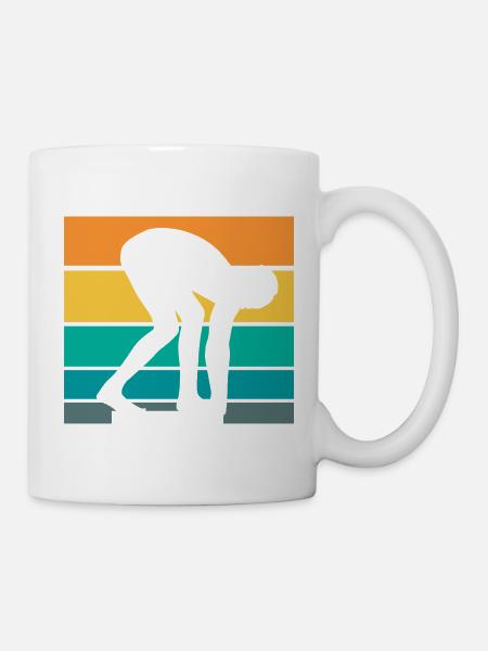 Schwimmsport Schwimmer Spruch Geschenk - Tasse - Weiß