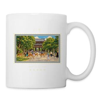 Japan Nara Vintage Reisemarke - Tasse - Weiß - Rechts