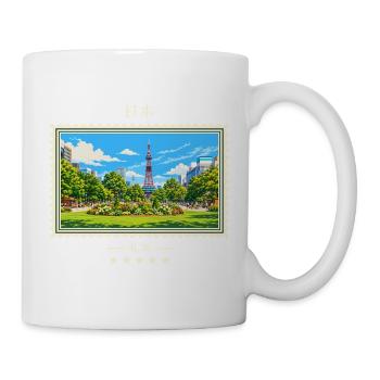 Japan Sapporo Vintage Reisemarke - Tasse - Weiß - Rechts