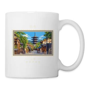Japan Kyoto Vintage Reisemarke - Tasse - Weiß - Rechts