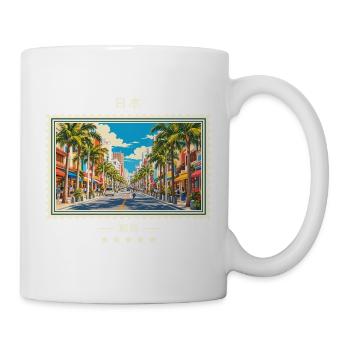 Japan Naha Vintage Reisemarke - Tasse - Weiß - Rechts