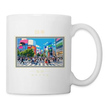 Japan Tokio Shibuya Vintage Reisemarke - Tasse - Weiß - Rechts