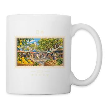 Japan Kochi Vintage Reisemarke - Tasse - Weiß - Rechts