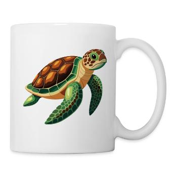 Meeresschildkröte - Tasse - Weiß - Rechts