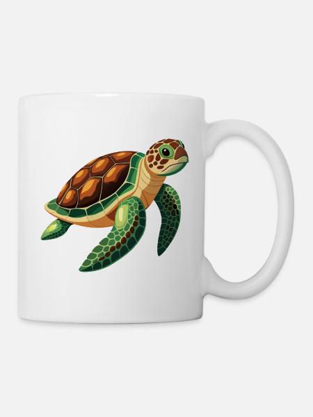 Meeresschildkröte - Tasse - Weiß