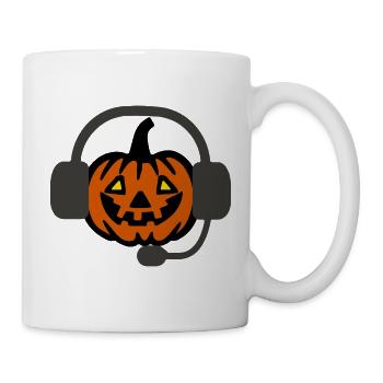 Halloweenkürbis Zocken Gaming - Tasse - Weiß - Rechts