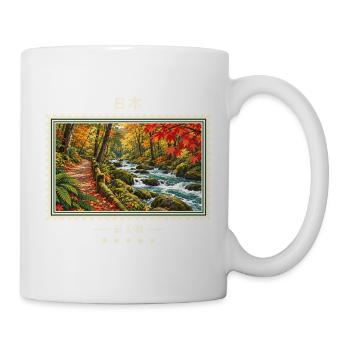 Japan Oirase Vintage Reisemarke - Tasse - Weiß - Rechts