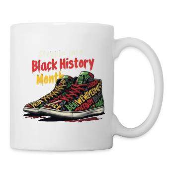 Black History Month Inspirierende Sneakers & Words - Tasse - Weiß - Rechts