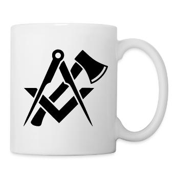 Zimmermann Zunftzeichen Logo - Tasse - Weiß - Rechts