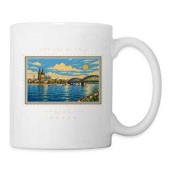 Deutschland Köln Vintage Reisemarke - Tasse - Weiß - Rechts