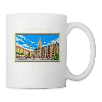 Deutschland München Vintage Reisemarke - Tasse - Weiß - Rechts