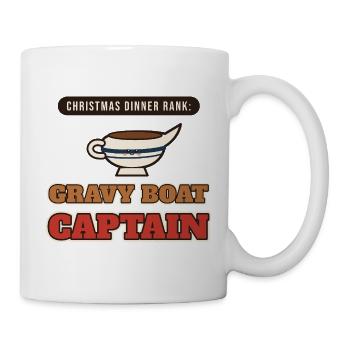 Weihnachtsessen-Rang: Gravy Boat Kapitän - Tasse - Weiß - Rechts