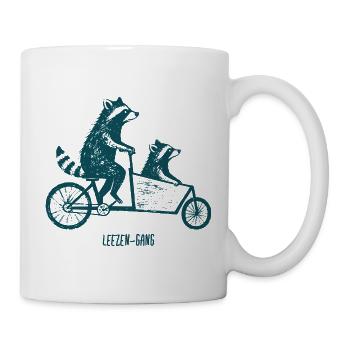 Leezen Gang Waschbären - Tasse - Weiß - Rechts
