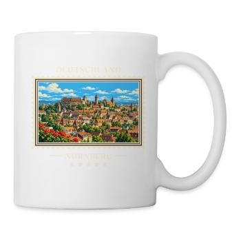 Deutschland Nürnberg Vintage Reisemarke - Tasse - Weiß - Rechts