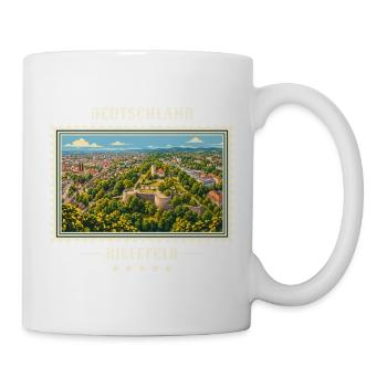 Deutschland Bielefeld Vintage Reisemarke - Tasse - Weiß - Rechts
