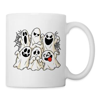 Halloween Gruppenfoto Geister lustig Gruppenkostüm - Tasse - Weiß - Rechts