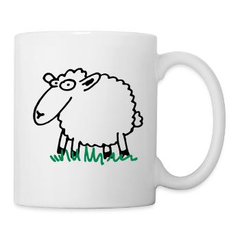 Schaf - Tasse - Weiß - Rechts