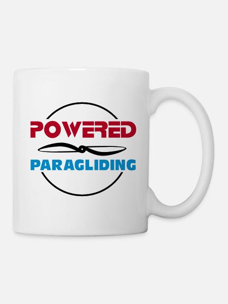 powered paragliding - Tasse - Weiß