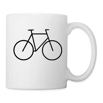 Fahrrad - Tasse - Weiß - Rechts