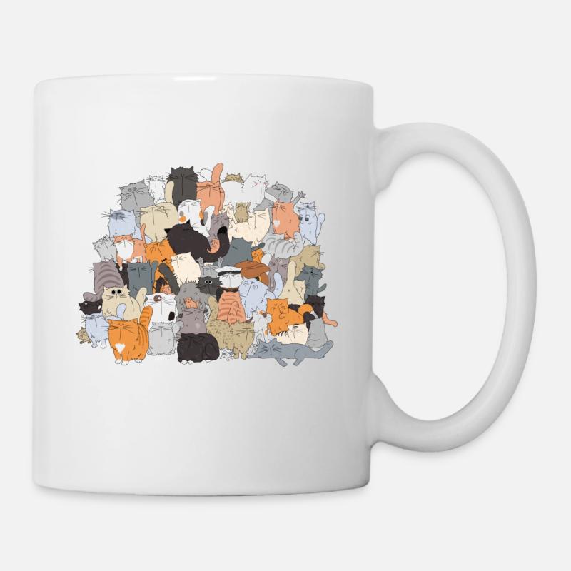 Un TAS de chats - Mug blanc - blanc