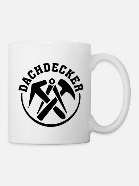 Dachdecker Zunftwappen Zunftzeichen dachdecker - Tasse - Weiß