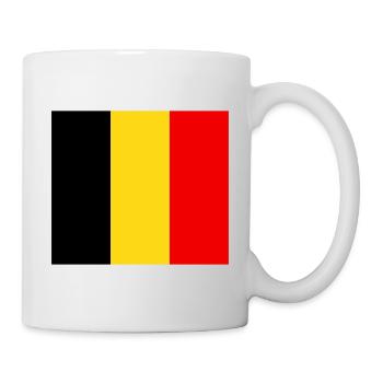 Nationalflagge von Belgien - Tasse - Weiß - Rechts