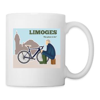 Limoges, The place to be l'homme en bleu - Mug blanc - blanc - Droite