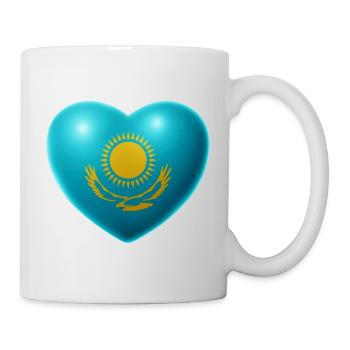 Coeur (Kazakhstan / Qazaqstan) - Mug blanc - blanc - Droite