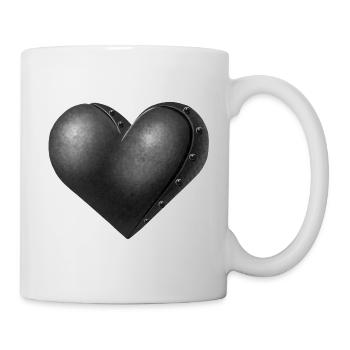 Grau Robot Herz - Tasse - Weiß - Rechts
