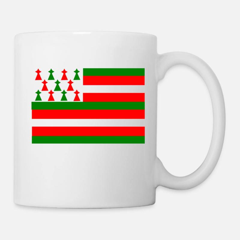 Drapeau breton basque - Mug blanc - blanc