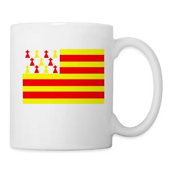 drapeau breton catalan - Mug blanc - blanc - Droite