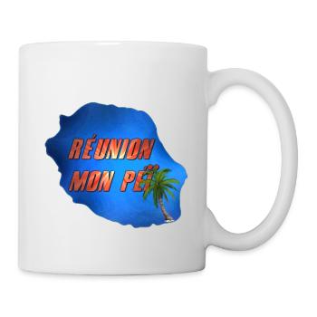 Carte Réunion Mon Péï - Mug blanc - blanc - Droite