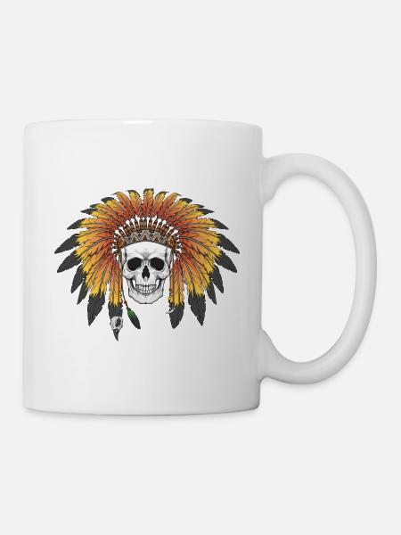 Indian Skull - Mug blanc - blanc