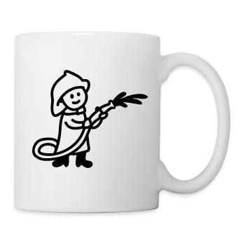 Pompier - ligne - Mug blanc - blanc - Droite