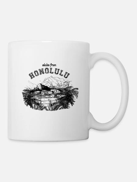 Aloha Honolulu - Tasse - Weiß