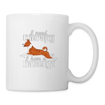 basenjitherapy4 - Tasse - Weiß - Rechts