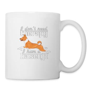 Basenjitherapie2 - Tasse - Weiß - Rechts