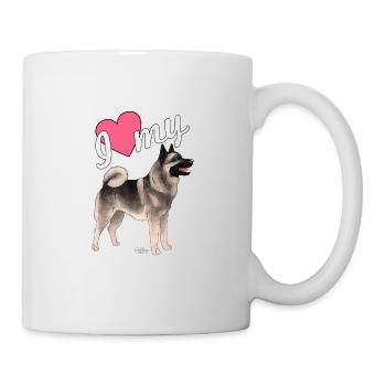 Gris amour norvégien - Mug blanc - blanc - Droite