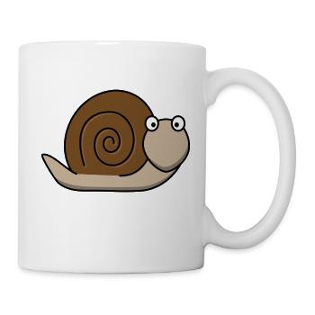 Snail brown - Mug - white - Right